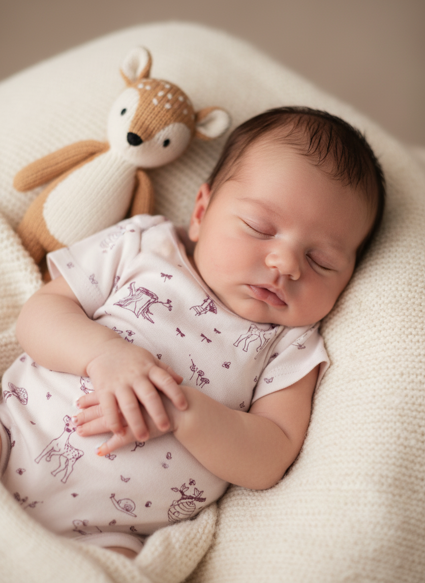 In the Woodlands Organic Cotton Short Sleeve Bodysuit