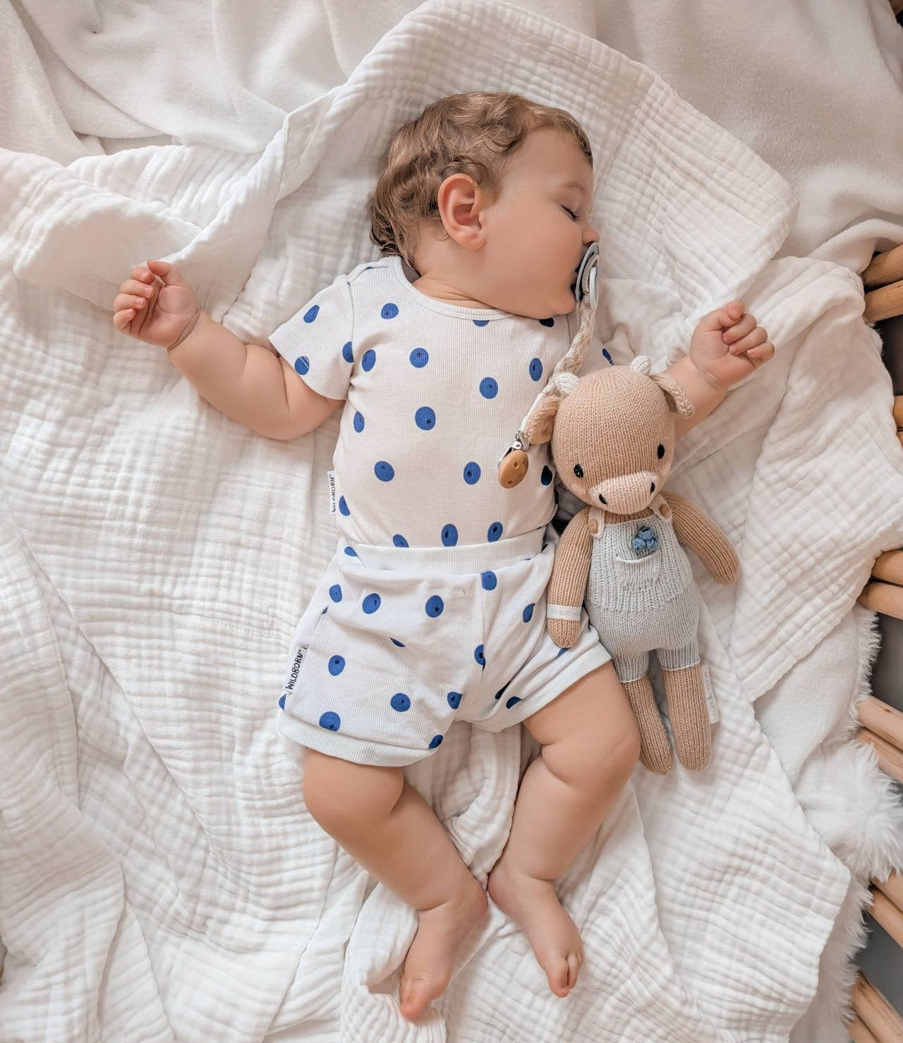 Blueberry Organic Cotton Short Sleeve Bodysuit