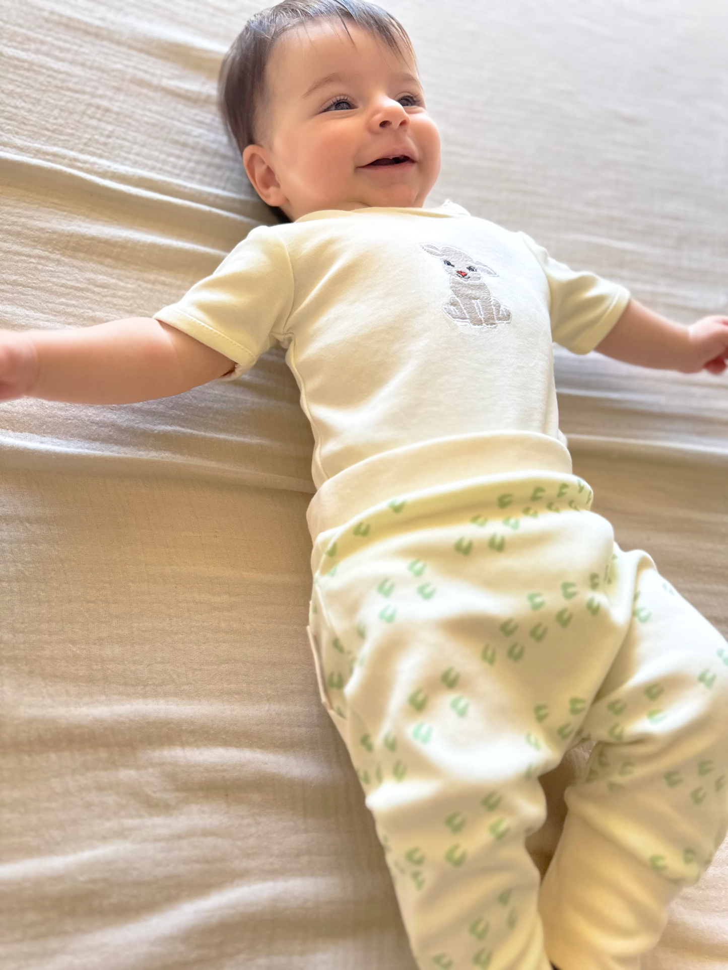 Baby Lamb Footprints Organic Cotton Pants