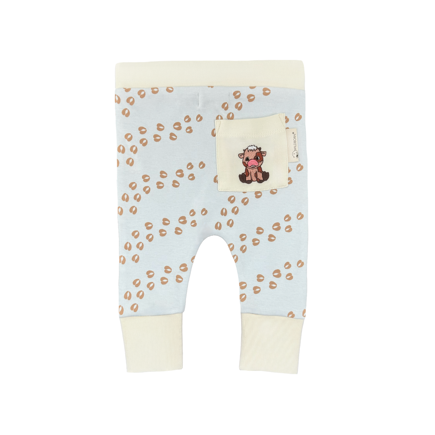Baby Cow Footprints Organic Cotton Pants