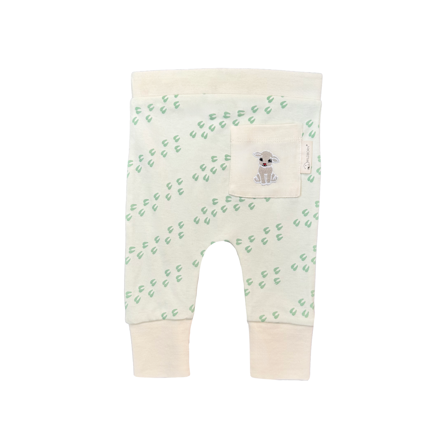 Baby Lamb Footprints Organic Cotton Pants