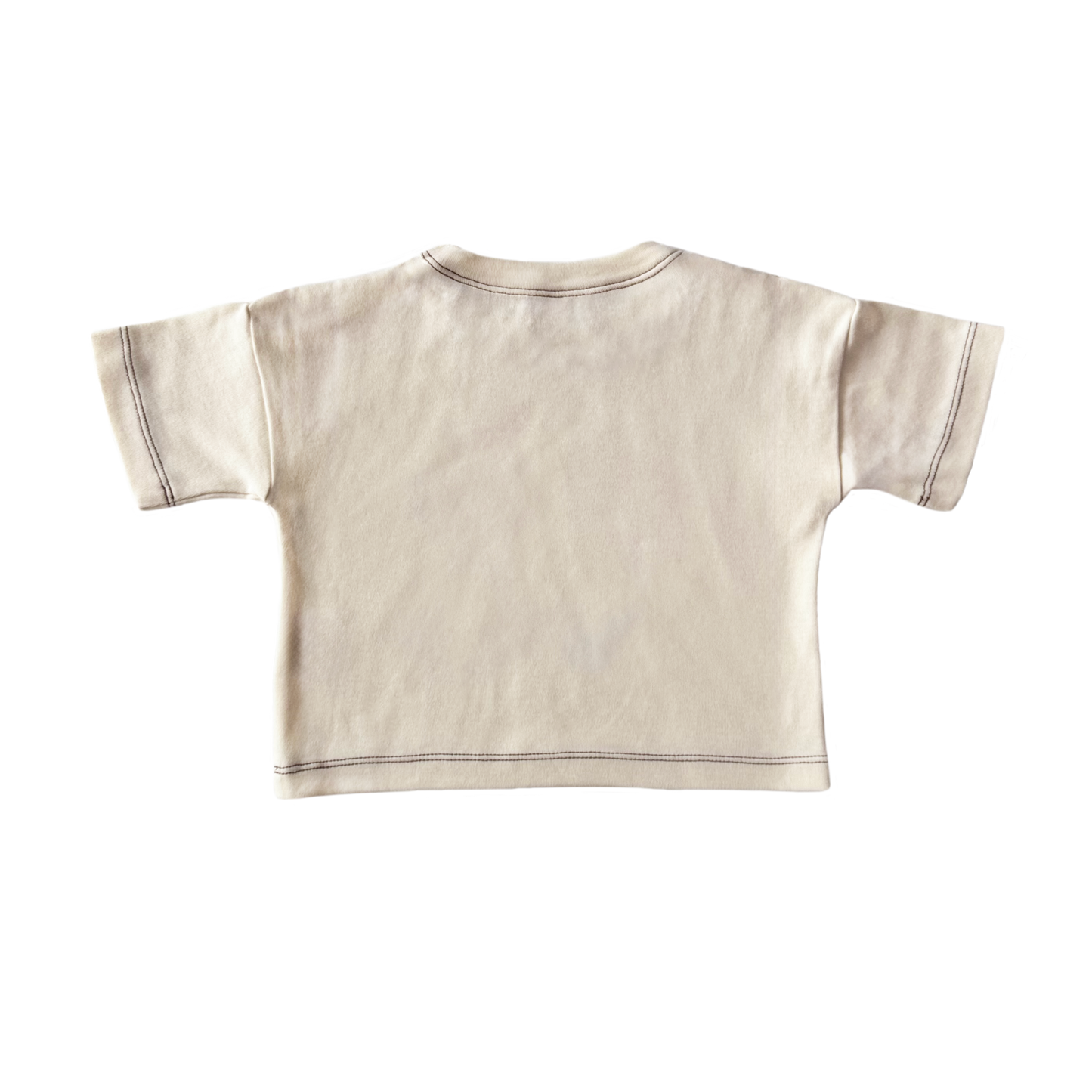 Beige t-shirt on a white background