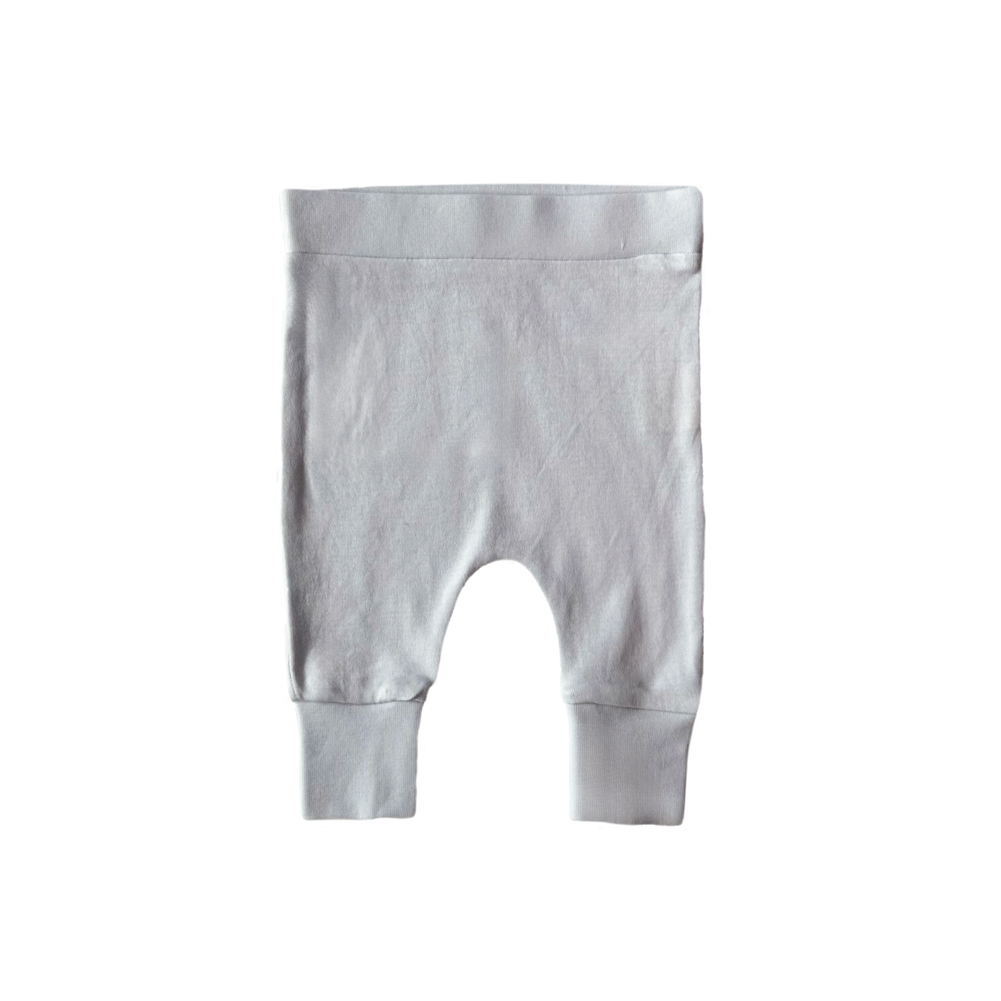 Blue baby pants on a white background