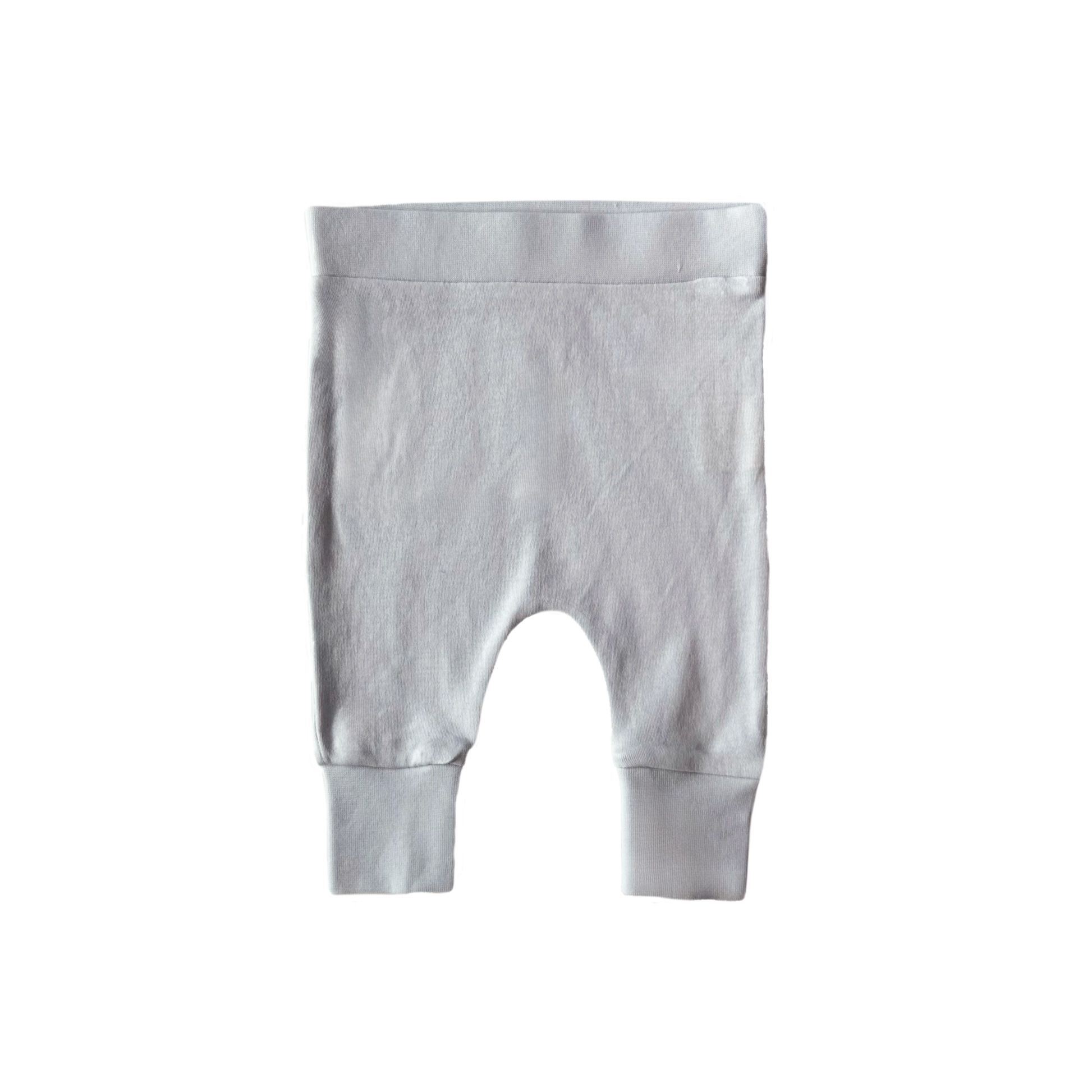 Blue baby pants on a white background
