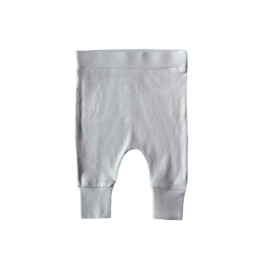 Blue baby pants on a white background