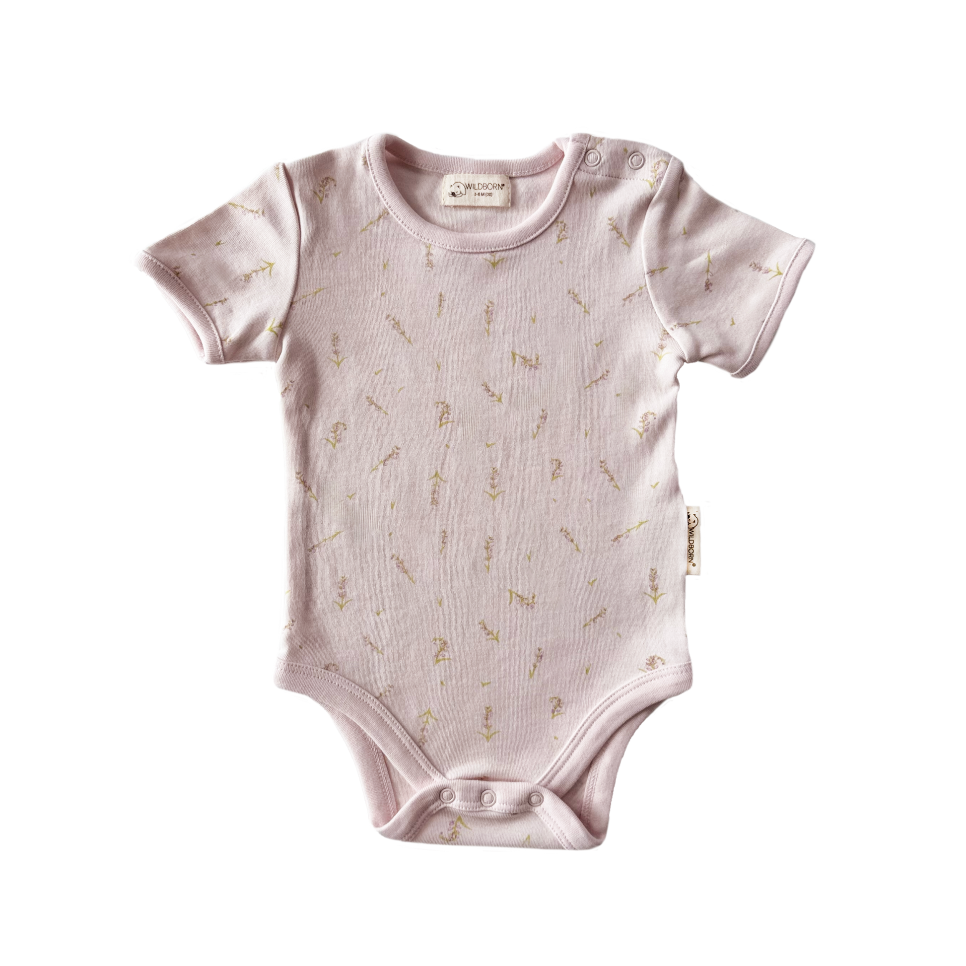 Baby onesie with subtle pattern