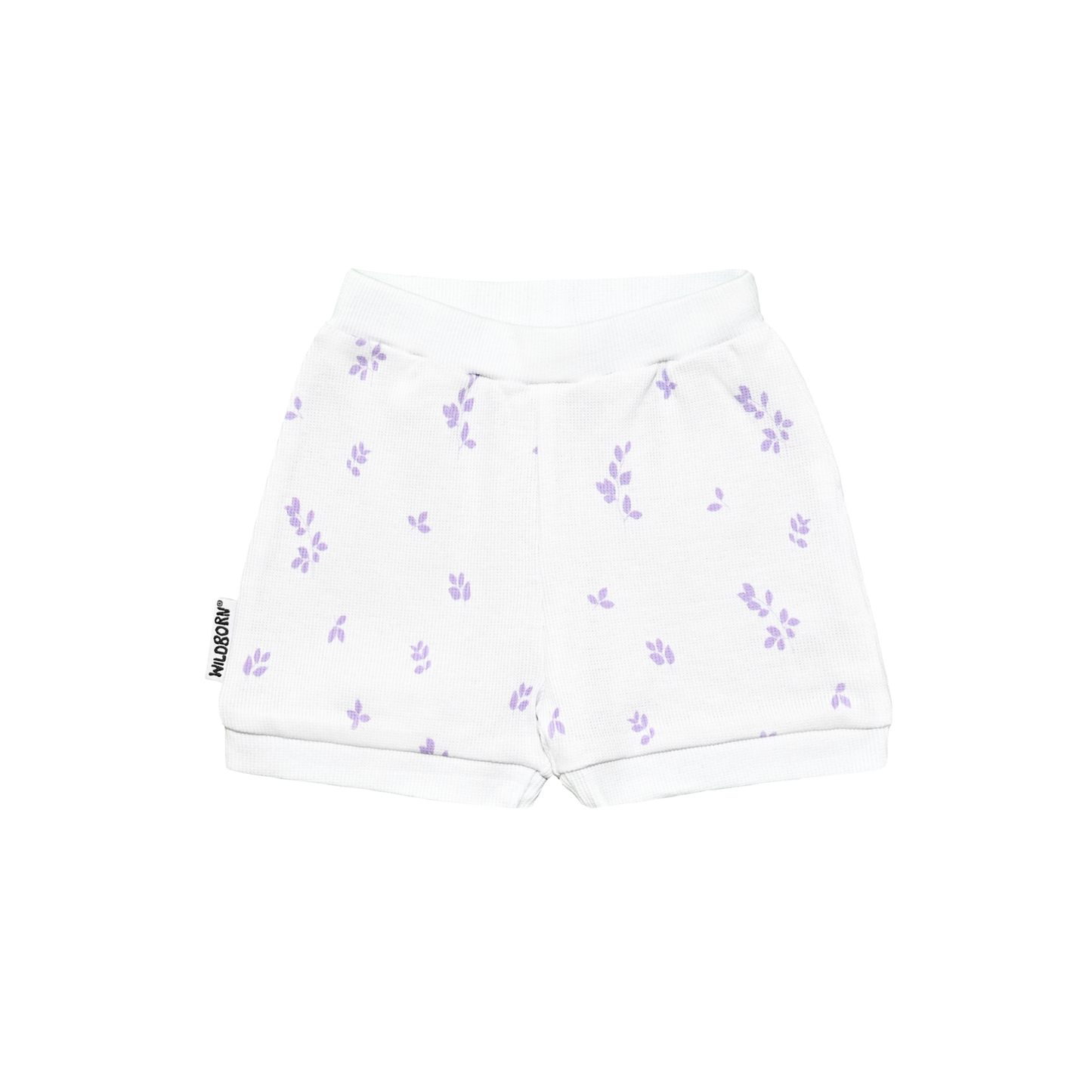 Purple Flowers Organic Cotton Shorts