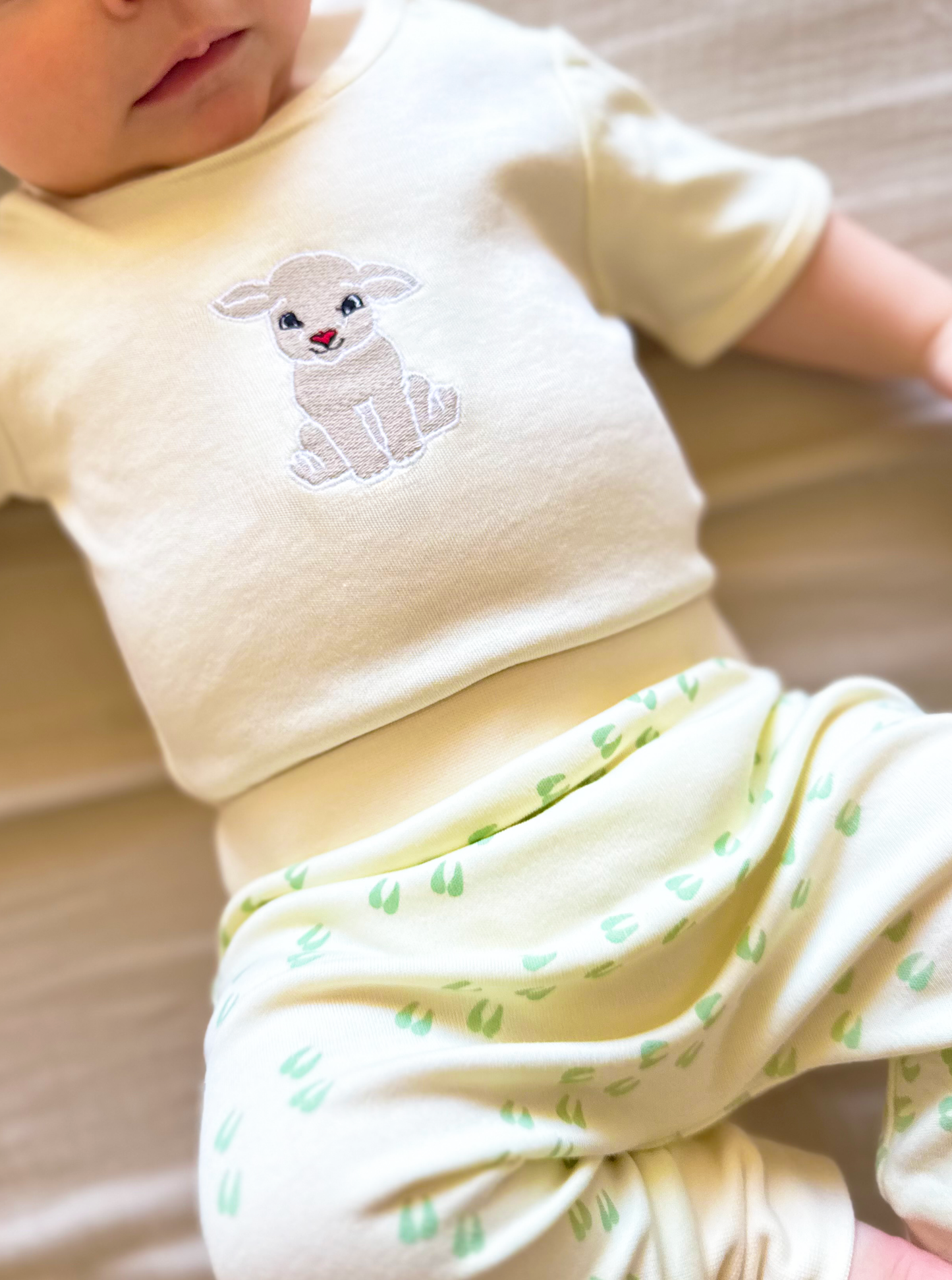 Baby Lamb Organic Cotton Short Sleeve Bodysuit