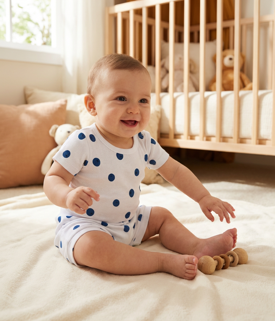 Blueberry Organic Cotton Short Sleeve Bodysuit