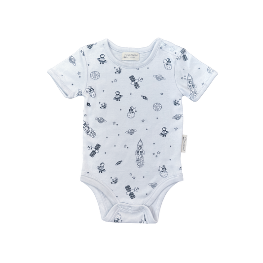 Up in Space Organic Cotton Short Sleeve Bodysuit