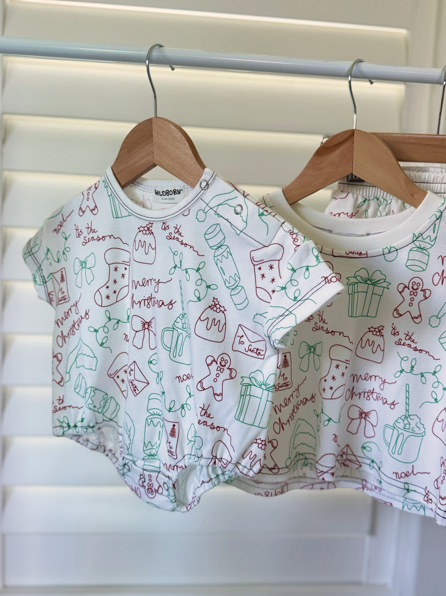 Wildborn Christmas Organic Cotton T-Shirt Romper