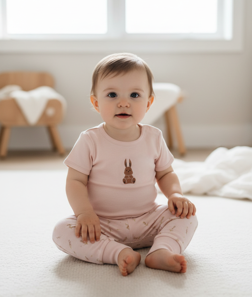 Bunny Organic Cotton Short Sleeve Bodysuit