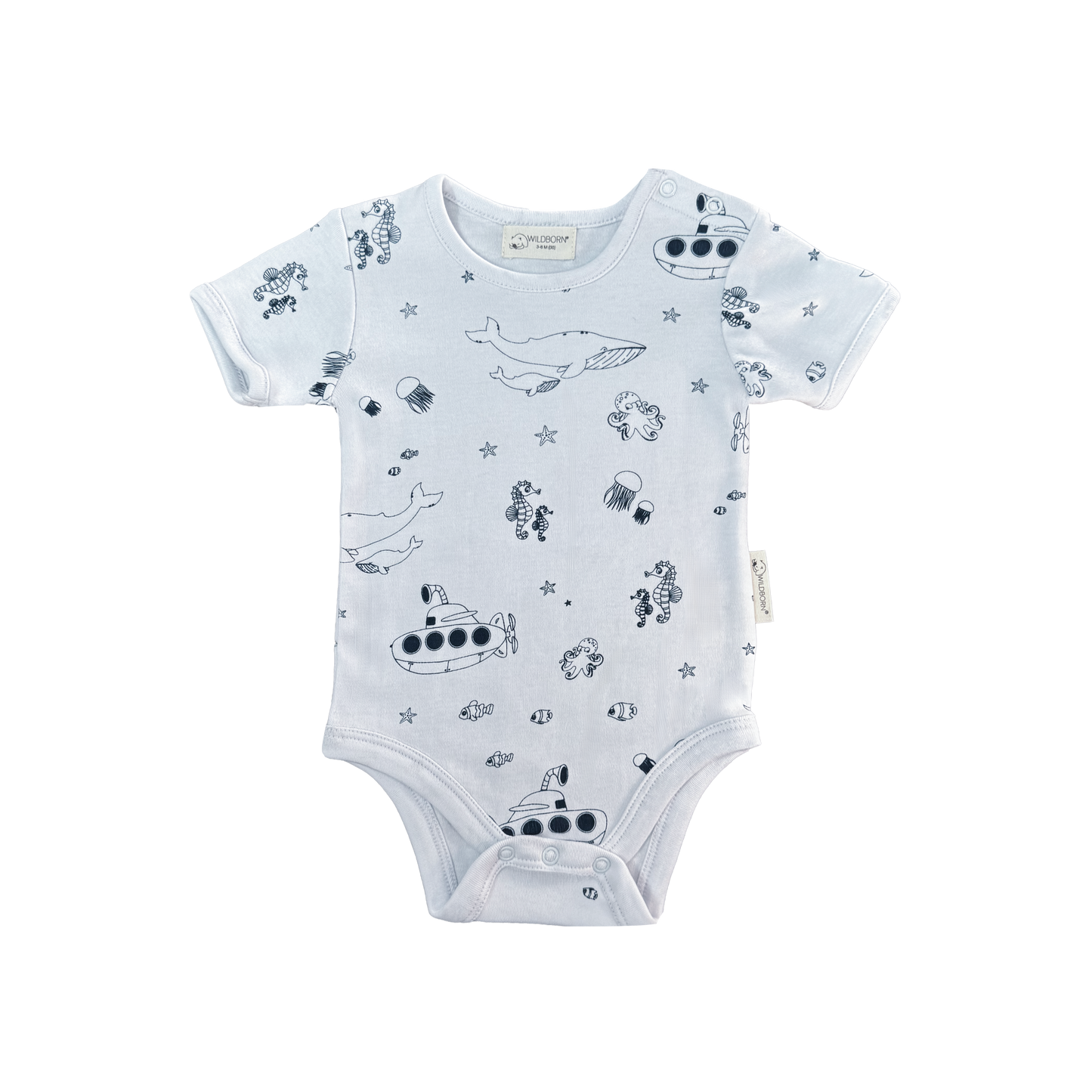 Under the Sea Organic Cotton Short Sleeve Bodysuit